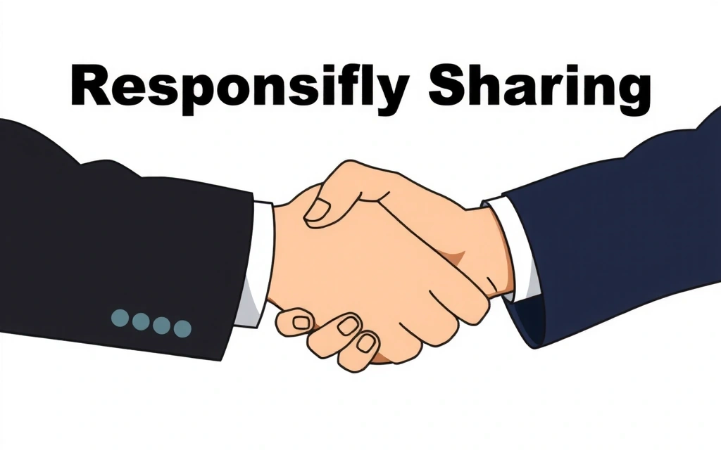 Due mani che si stringono, simbolo di fiducia e collaborazione sicura nella condivisione dei dati.